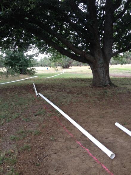 pipe and line laid out